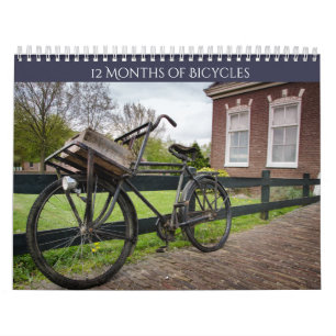 Calendário da página do amante dois da bicicleta