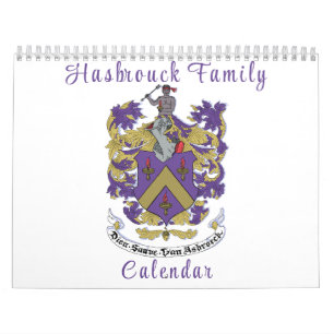 Calendário da Parede da Família Hasbrouck 2023