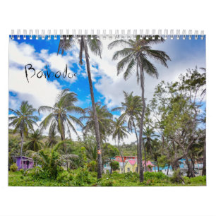 Calendário da Parede da Ilha Tropical de Barbados