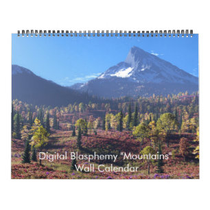 Calendário da Parede "Montanhas" da Blasfêmia Digi