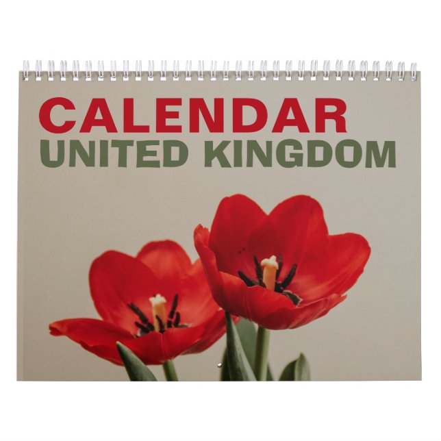 Calendário da Parede Natureza do Reino Unido com F (Capa)