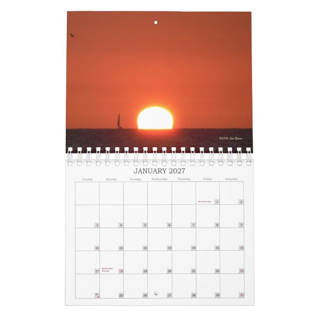 Calendário da praia 2009 de Clearwater (Jan 2027)