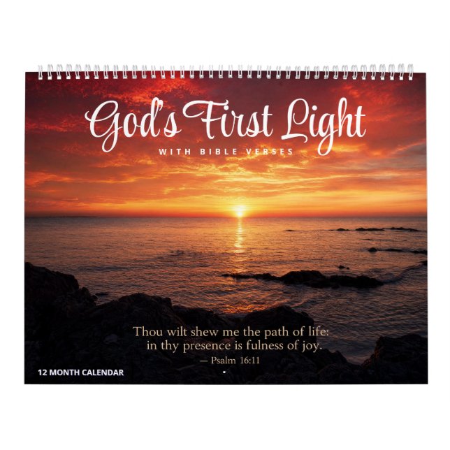 Calendário da Primeira Luz de Deus - Com Versículo (Capa)