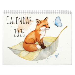 Calendário da Raposa e uma borboleta