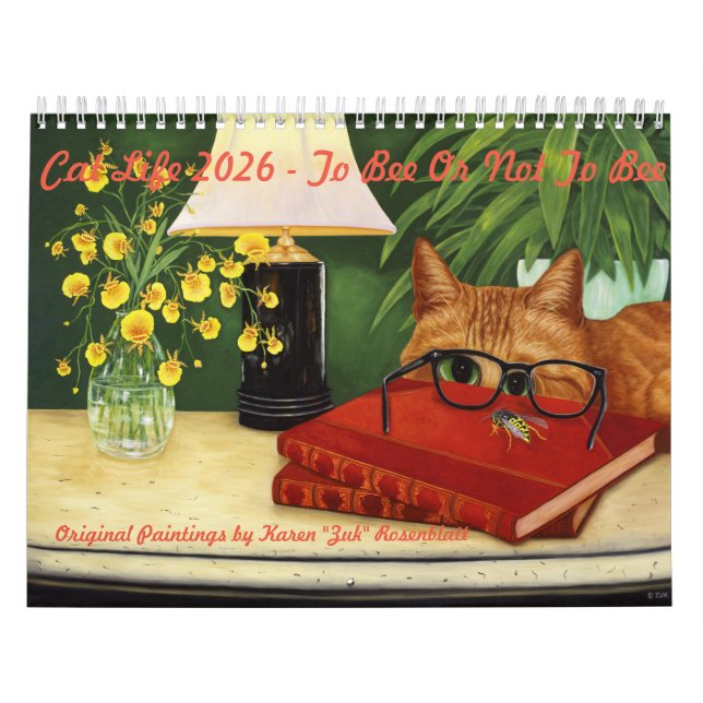 Calendário da Vida de Gatos 2026 "Ser Abelha ou Nã (Capa)