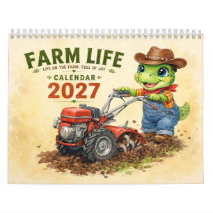 Calendário da Vida na Fazenda do Dino Fofo 2027 Ar