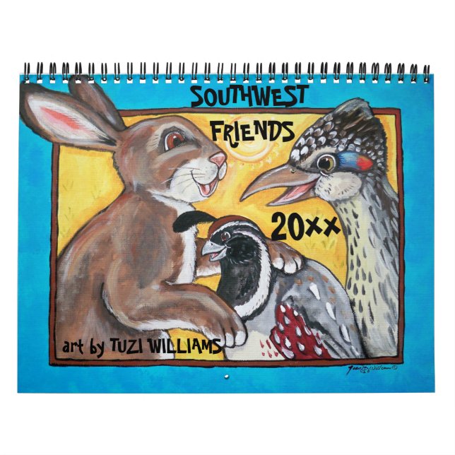 Calendário da Vida Selvagem de Animais do Sudoeste (Capa)