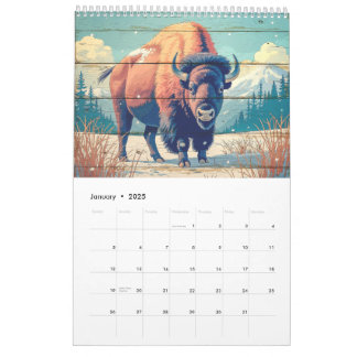 Calendário da Vida Selvagem de Yellowstone