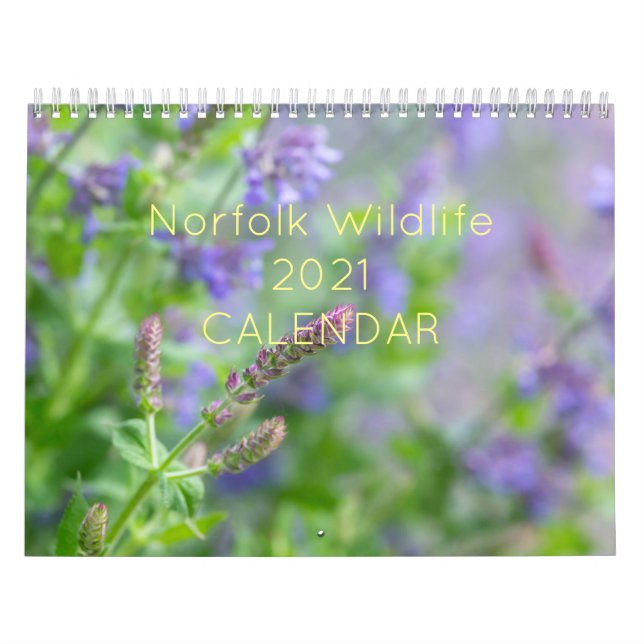 Calendário da vida selvagem Norfolk com flores e a (Capa)