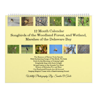 Calendário da Vida Selvagem, Pássaros Cantores, Av