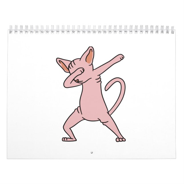 Calendário Dabbing Sphynx Cat (Capa)