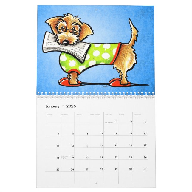 Calendário Dachshills Off-Leash Art™ Vol 1 (Jan 2026)
