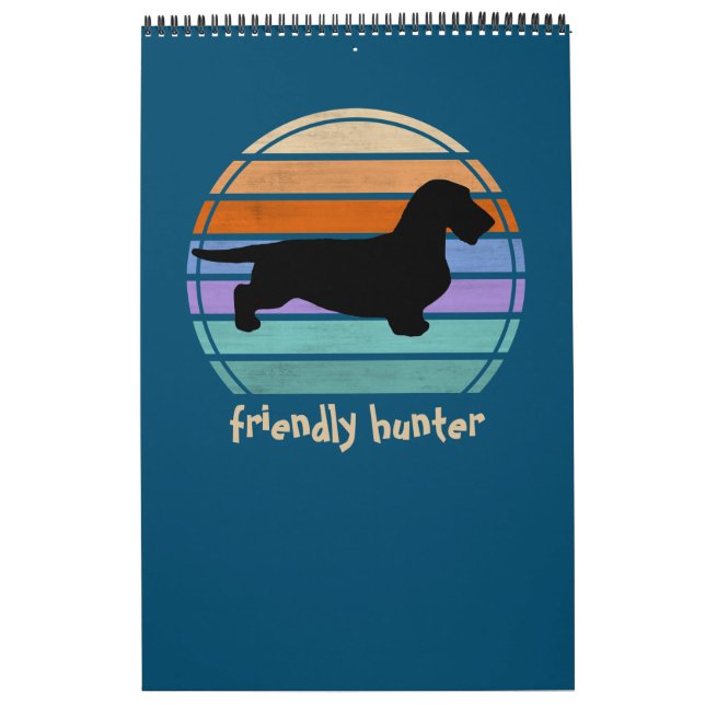 Calendário Dachshund Pelo Rijo - Silhueta 1 (Capa)