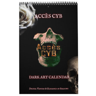 Calendário Dark Art Wall Calendar – Vertical Format