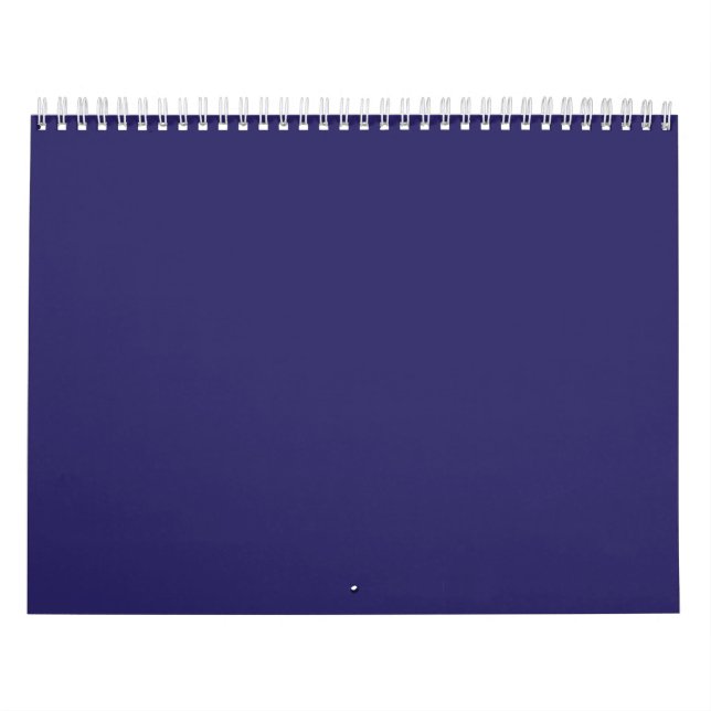 Calendário Dark Blue Solid Background | Elegant Minimal Look (Capa)