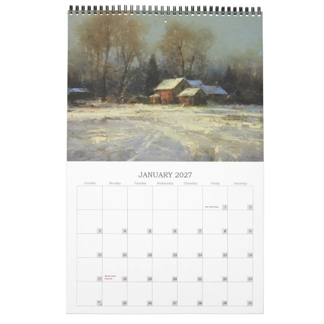 Calendário das belas artes (Jan 2027)