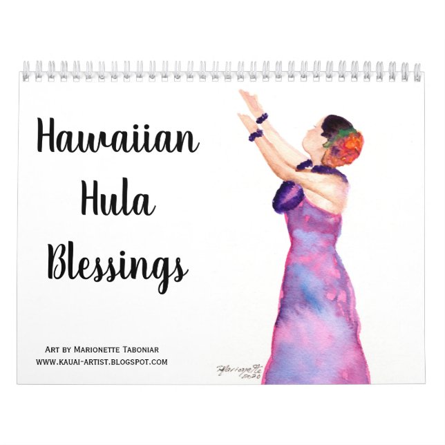 Calendário das Bênçãos de Hula Havaiana (Capa)