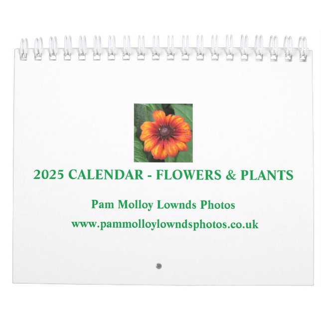 Calendário das Flores e Plantas 2025 (Verso)