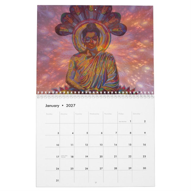calendário das imagens digitais do karmym (Jan 2027)
