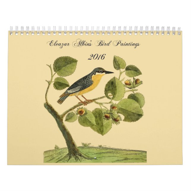 Calendário das pinturas 2016 do pássaro de Eleazar (Capa)