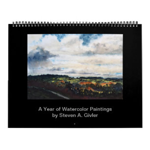 Calendário das pinturas aquáticas de Steven Givl
