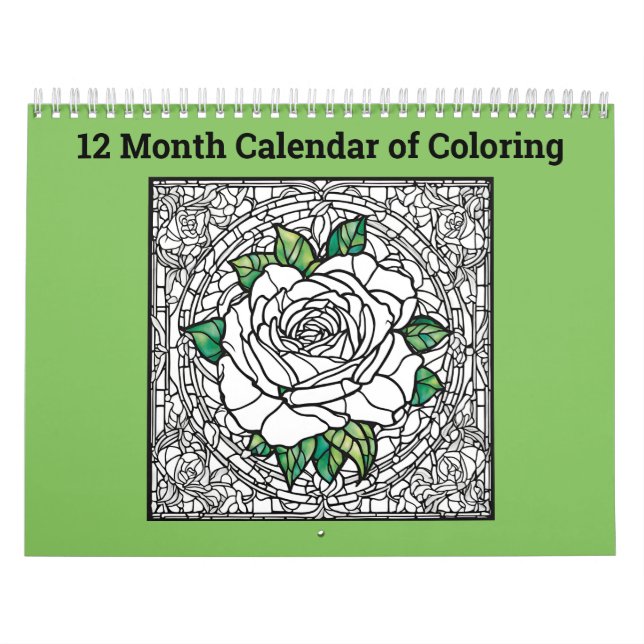 Calendário de 12 Meses de Coloração de Borboletas  (Capa)