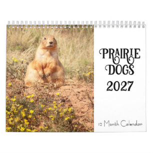 Calendário de 12 Meses do Cão da Pradaria 2027