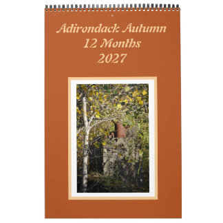 Calendário de 12 Meses do Outono de Adirondack