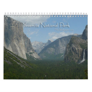 Calendário de 12 Meses do Parque Nacional de Yosem