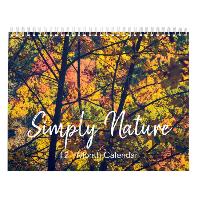 Calendário de 12 Meses Sazonal Simplesmente Nature (Capa)