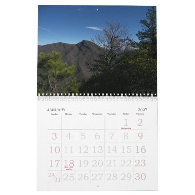 Calendário de 2008 paisagens (Jan 2027)