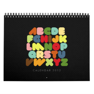 Calendário de 2012 do Alfabeto Criativo Tipografi