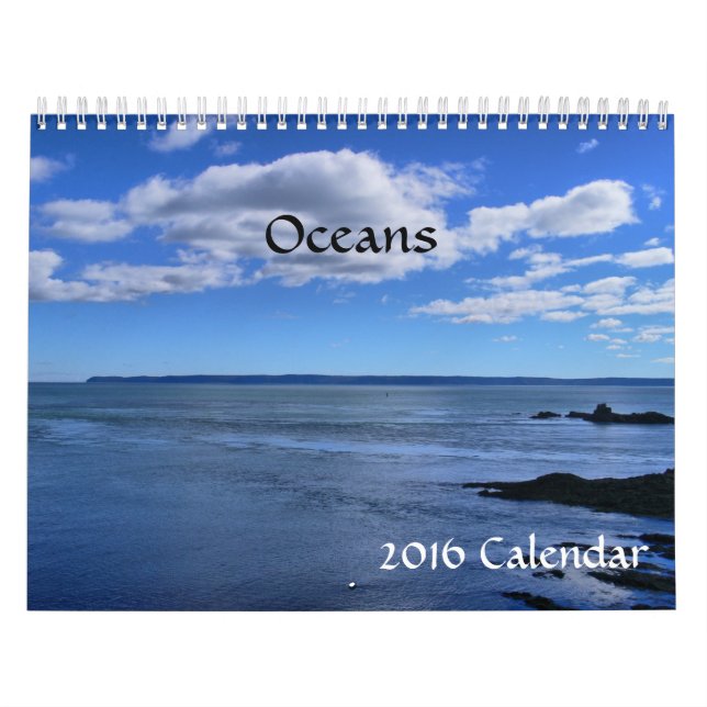 Calendário de 2016 - Calendário dos Oceanos (Capa)