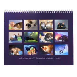 Calendário de 2019 - Tudo sobre Gatos!