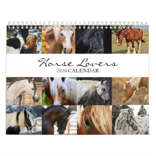 Calendário de 2020 Horse Lovers Calendar-Animal O
