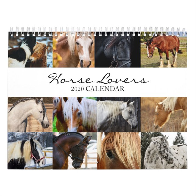 Calendário de 2020 Horse Lovers Calendar-Animal Of (Capa)