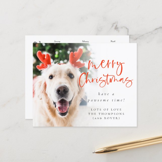 Calendário de 2022 Foto Pet Orçamento Feliz Natal (Frente/Verso In Situ)
