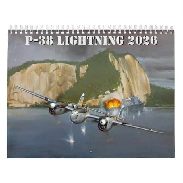 Calendário de 2025 Autorizado para Relâmpagos P-38 (Capa)