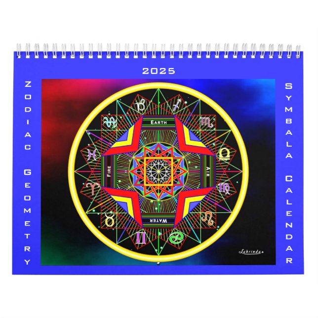 Calendário de 2025 da Geometria Zodiac - Symbala (Capa)