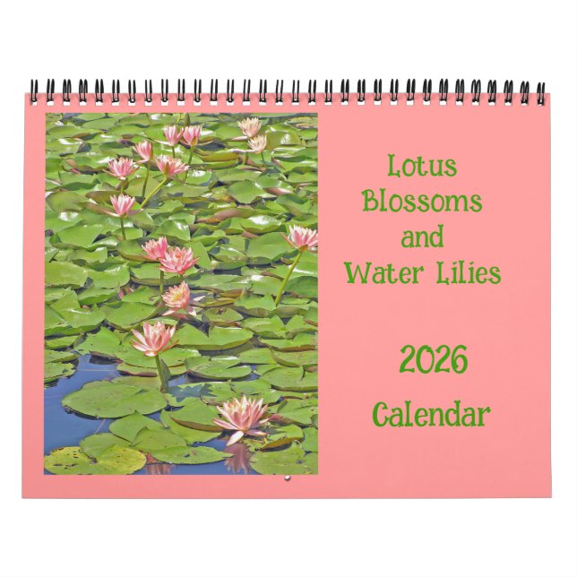 CALENDÁRIO DE 2025, "LOTUS BLOSSOMS & Lily Water (Capa)
