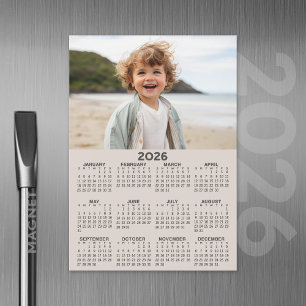 Calendário de 2026 com Cartão Magnético de Visuali