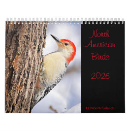 Calendário de 2026 de Aves da América do Norte