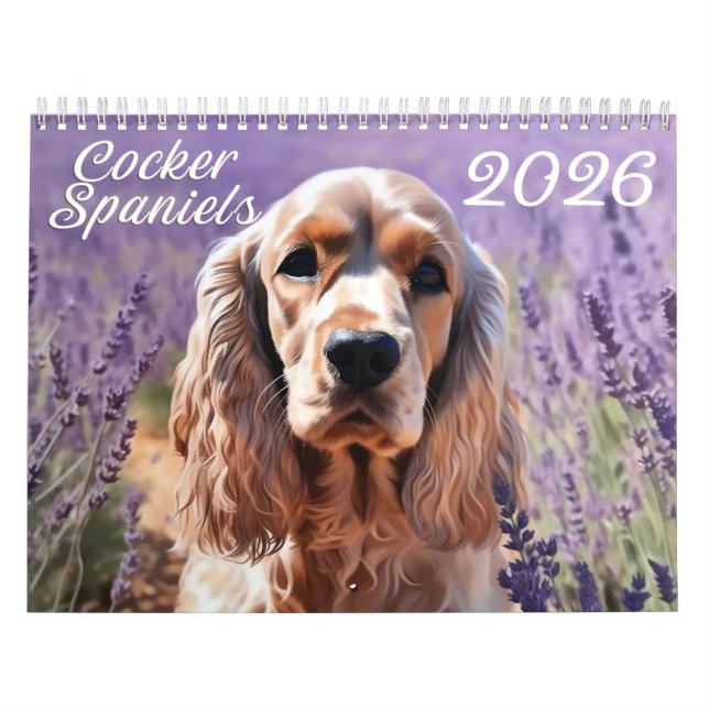 Calendário de 2026 do Cocker Spaniels (Capa)