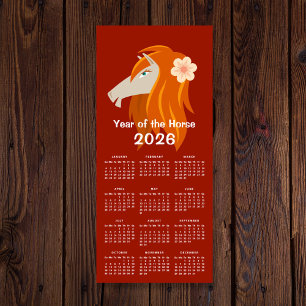 Calendário de 2026 do Zodiac Horse 2026, Ano Novo 