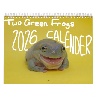 Calendário de 2026 dos Two Green Frogs