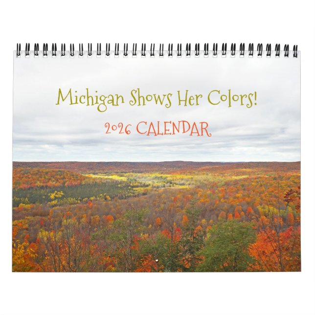 CALENDÁRIO DE 2026 "MICHIGAN MOSTRA SUAS CORES DE  (Capa)