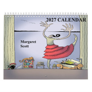 Calendário de 2027 com arte de Margaret Scott