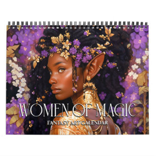 Calendário de 2027 de Mulheres de Magia de Arte Fa