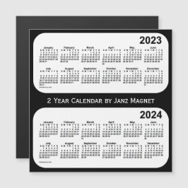 Calendário de 2 anos preto e branco 2023-2024 por 