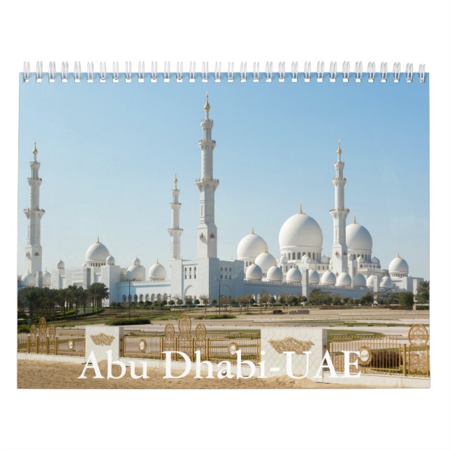 Calendário de Abu Dhabi-Emirados Árabes Unidos (Capa)